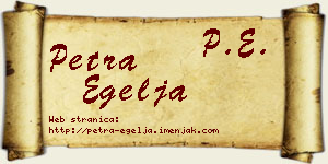 Petra Egelja vizit kartica